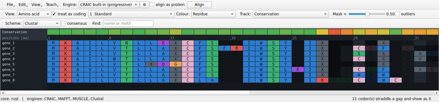 Amino-acid view